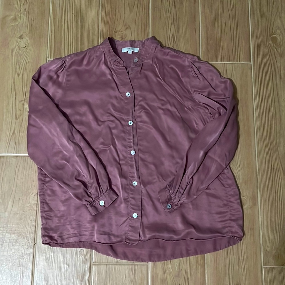 Vince Women’s 100% Silk Button Down Shirt